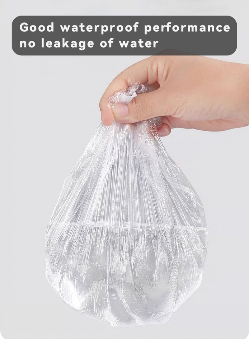 Disposable Shower Caps 100PCS , Plastic Clear Hair Cap Large Thick Waterproof Bath Caps for Women, Hotel Travel Essentials Accessories Deep Conditioning Hair Care Cleaning Supplies - Image 2